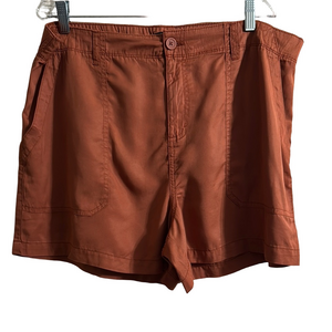 Rust Orange Casual Shorts